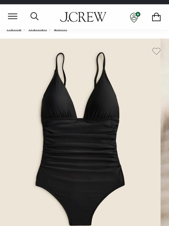 J. Crew Other - J. Crew Long-torso ruched plunge one-piece size 22 NWT